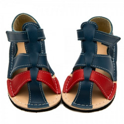 ZeaZoo Kids - Goby Blue and Red barefoot sandále
