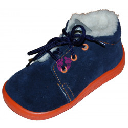 Dětské zimní boty Beda barefoot Mandarine, BF 0001/MK, Blue, nízké