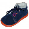 Dětské zimní boty Beda barefoot Mandarine, BF 0001/MK, Blue, nízké