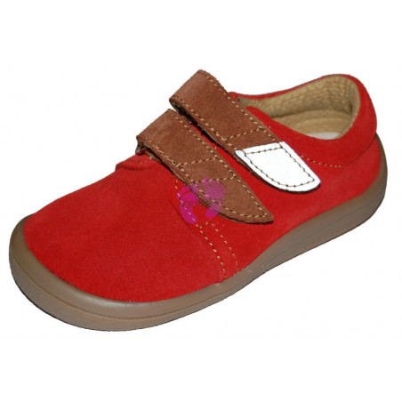 Dětské barefoot boty Beda Juli, nízké, červené