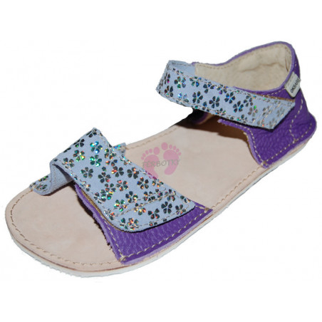 Dívčí barefoot sandálky OKBarefoot Mirrisa BFD203, fialové