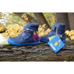 Zimní boty D.D.step barefoot W073-457, Royal Blue