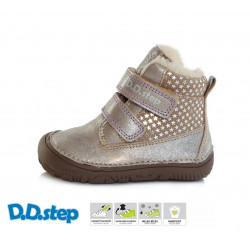 Dívčí zimní D.D.step boty W073-29C ZIMNÍ BRONZ Bronze, barefoot