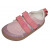 Dětské plátěné Pegres barefoot tenisky Růžová BF57U, na suchý zip