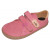 Dětské celoroční boty Pegres barefoot kožené nízké, Růžová BF54