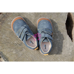 Dětské celoroční barefoot boty Beda Oliver, z broušené kůže