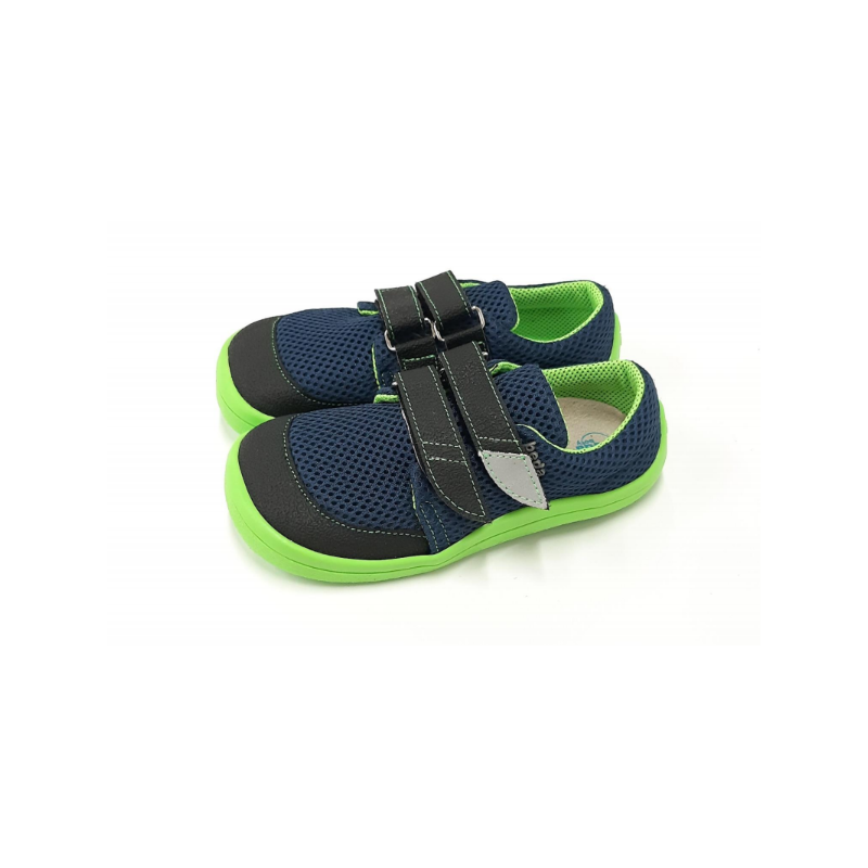 Chlapecké Beda barefoot tenisky Blue Lime, BF0001/ST/W