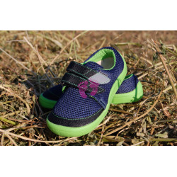 Chlapecké Beda barefoot tenisky Blue Lime, BF0001/ST/W