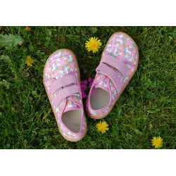Froddo Barefoot tenisky - plátěné White/Pink