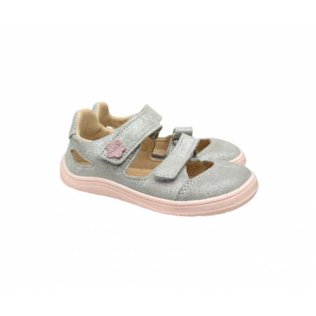Dětské barefoot sandálky Baby Bare Shoes FEBO JOY Grey/Pink