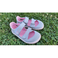 Barefoot sandálky Baby Bare Shoes FEBO JOY Grey/Pink