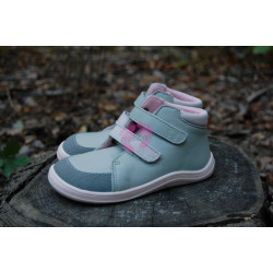 Dívčí barefoot boty Baby Bare Fall Grey/Pink