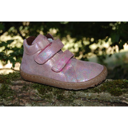 Dívčí kotníkové barefoot boty Froddo barefoot Autumn Pink Shine