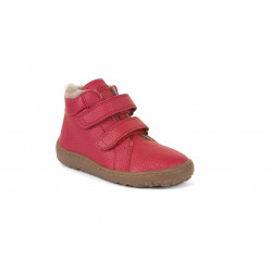 Dětské zimní barefoot boty Froddo Red s kožešinkou